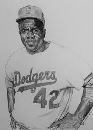 Join our monthly membership and download our app! Jackie Robinson Brooklyn Dodgers Bryan Whipple Portraits Drawings Illustration Sports Hobbies Baseball Artpal