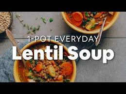 1 Pot Vegan Lentil Soup Minimalist Baker Recipes Recipe In 2020 Lentil Soup Whole Food Recipes Vegan Lentil Soup