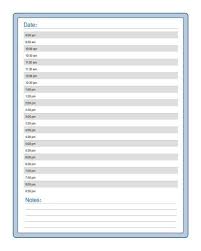 Pinterest Daily Calendar Printable Daily Calendar Template Appointment Planner