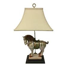 Hand Painted Tang War Horse Table Lamp Table Lamp Lamp Horse Lamp