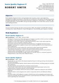 Qa engineer resume examples & samples. Senior Quality Engineer Resume Samples Qwikresume
