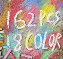 Amazon.com: 162 Pack 18 Colors Washable Sidewalk Chalk Set, Non-Toxic Jumbo  Chalk for Outdoor Art Play, Paint on Playground, School Classroom ...