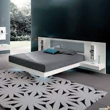 tete de lit avec table nuit baldaquin bedroom interior bed design minimalist furniture