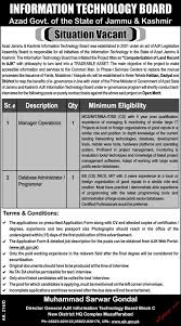 Information Technology Board Manager Operation Database Administrator Programmer Jobs Information Technology Technology Projects Job Ads