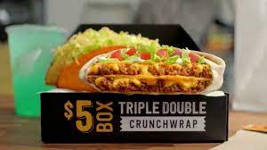 Taco Bell 5 Triple Double Crunchwrap Deal Valuegrub Fast Food Deals Food Crunch Cereal