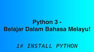 (i) memperkuat bahasa melayu sebagai. Python 3 1 Install Python Belajar Dalam Bahasa Melayu Youtube