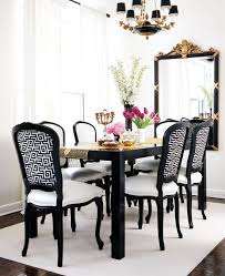 The dining room is where people come together for some quality time while eating. Hare Styling Home Tour Jessica Waks Black And White Dining Room Gold Dining Room White Dining Room