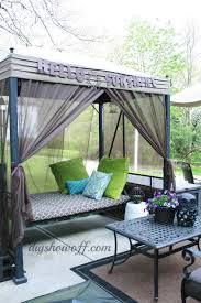 Cedar pergola swing set, outdoor porch bed swings plans, porch swing with pergola. Patio Swing Makeoverdiy Show Off Diy Decorating And Home Improvement Blog