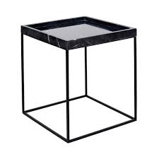 Tray Table Black With Black Marble Urban Couture Design Homewares Marble Tables Living Room Black Side Table Side Table
