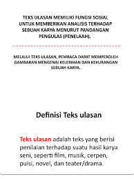 Sebelum kita pelajari contohnya, pada pertemuan sebelumnya kita telah membahas mengenai sebab isi dari cerpen ini dimana di dalamnya dimuat oleh sang penulis yang mengenai berbagai nasihat yang sangat baik bagi para pembaca. Teks Ulasan
