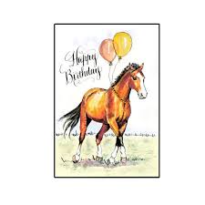 Handgemachte Geburtstag Pferd Karte Bay Horse Geburtstag Etsy Happy Birthday Horse Horse Birthday Birthday Card Pictures