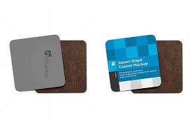 Square Shape Coasters Mockup Photoshop Shapes Mockup Free Psd Mockup