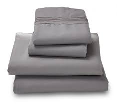 California King Gray Amadora Double Brushed Ultra Microfiber Luxury Bed Sheet Set Buy Online In Vanuatu At Desertcart 1871961