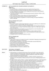 retail pharmacist resume samples