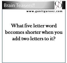 Pin On Brain Teasers
