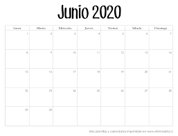 Calendario junio 2020 con todos los días festivos y fechas importantes de ecuador. Calendario Mes De Junio 2020 Para Imprimir Calendario 2019