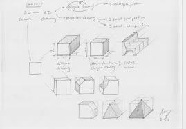 Design & Technology; Design Journal; Design; Coursework; 2D & 3D Sketching:  2D To 3D Drawing - Oblique Drawing