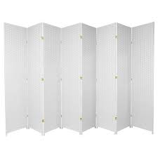 Its woven rattan design enhances its hinged panels, creating an earthy piece that can be used as a privacy screen or partition for. 7 Ft Tall Woven Fiber Room Divider White 8 Panel Target