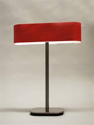 Brushed Nickel Table Lamp With Square Red Shade And Diffuser Find the perfect table lamp to suit your style.