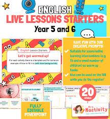 Yearly scheme of work english year 5 2020 by rozayus academy. Year 5 And 6 English Live Lesson Warm Up Activities Primary Teaching Resources