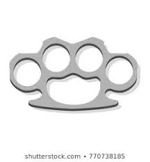 Knuckles Vector Icon Brass Knuckle Tattoo Brass Knuckles Vector Illustration