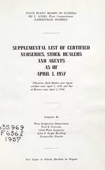 List of certified nurseries and stock dealers as of ...