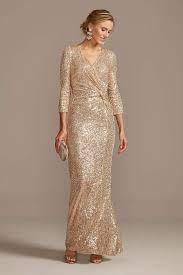 Just as for champagne, black, and silver, gold dresses can be accessorized with many different accent colors. Mother Of The Bride Dresses In Silver Gold And Champagne Davids Bridal