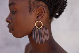 Earrings "Ebony Gold"