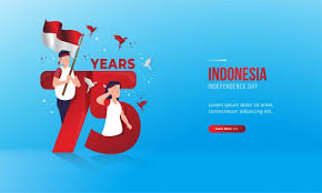 India's 75th independence day 2021: Premium Vector Illustration Of 75 Years For Indonesian National Day Greeting Cards