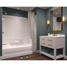 Expert advice from the home depot homer, tlc, apr 2021. Swan 32 In X 60 In X 59 6 In 5 Piece Square Tile Easy Up Adhesive Alcove Tub Surround In White Ti 5 010 The Home Depot In 2021 Tub Surround Bathtub Walls Tile Tub Surround