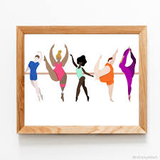 Ballet Print Body Positive Wall Art Gifts for Dancer Dance - Etsy