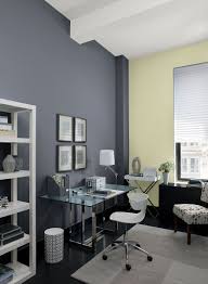 Urban Home Office Wall Color Eclipse Accent Wall Color Rainforest Dew Ceiling Color Cotton Gray Home Offices Blue Home Offices Home Office Colors