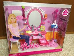 Barbie Doll My Dream House Vanity Set Mirror Bedroom Glam Home Furniture Barbie Doll House Barbie Dolls Vanity Set