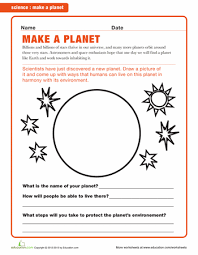 Make A Planet Worksheet Education Com Solar System Lessons Earth And Space Science Planets Activities