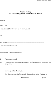 Die zulässigkeit innominatkontrakte abzuschliessen und neue verträge zu kreieren, liegt in der vertragsfreiheit Muster Vertrag Fur Ubersetzungen Von Belletristischen Werken Pdf Kostenfreier Download