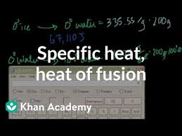 Specific Heat Heat Of Fusion And Vaporization Example Video Khan Academy