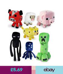 Tv Characters Minecraft Wolf Enderman Dragon Moshroom Squid Spider Ocelot Pig Plush Soft Toys Ebay Collectibles Soft Toy Animals Animal Plush Toys Pet Toys