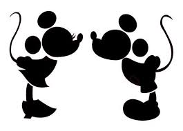 Black And White Silhouette Black And White Mickey Mouse Clipart Gratis Fil Til Silhouette Cameo Silketrykk Stensiler Kunst Og Handverk
