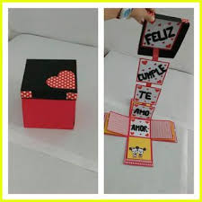 Detallitos Y Manualidades D M Caja Cartel Expandible Caja Para Mi Novio Regalos De Aniversario Para Novia Cajas Pequenas De Regalo
