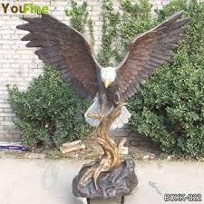 The soaring eagle sculpture with the perched eagles is absolutely majestic to behold. Life Size Solid Bronze Eagle Statue For Garden Decor For Sale Bokk 822 You Fine Sculpture