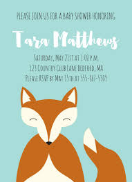 Fox Baby Shower Invitations Match Your Color Style Free