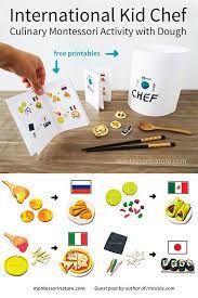 International Kid Chef Culinary Montessori Activity With Dough Montessori Activities Preschool Activities Activities For Kids