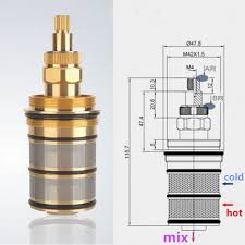 Brass Shower Thermostatic Cartridge and Handle Replacement ...