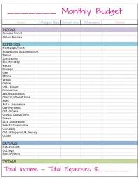 free monthly budget template monthly budget template