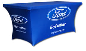Custom Logo Imprinted Table Covers Tablecloths Drapes Throws Runners Trade Show Table Covers Table Covers Trade Show Display