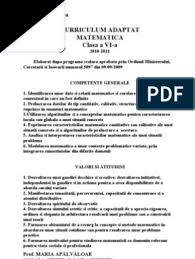 La inspección de matemática en atención al documento elaborado por el equipo coordinador de gestión y pedagógico orientaciones en torno a la culminación de los cursos: Curriculum Adaptat A Cls A A Viia