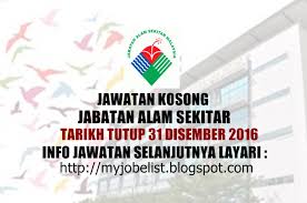 0 ratings0% found this document useful (0 votes). Jawatan Kosong Terkini Di Jabatan Alam Sekitar 31 Disember 2016