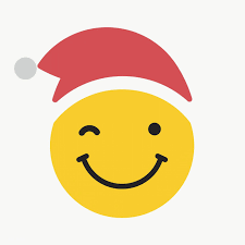 Download Premium Png Of Round Yellow Santa With Winking Face Emoticon On Winking Face Emoticon Emoji