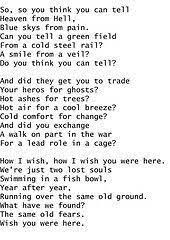 Pink floyd wish you were here lyrics. Wish You Were Here Pink Floyd Lyrics Google Search Lyrics To Live By Favorite Lyrics Here Lyrics