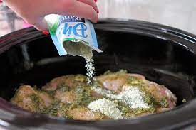 Pesto Ranch Crock Pot Chicken Thighs Recipe Recipes Pesto Ranch Chicken Food